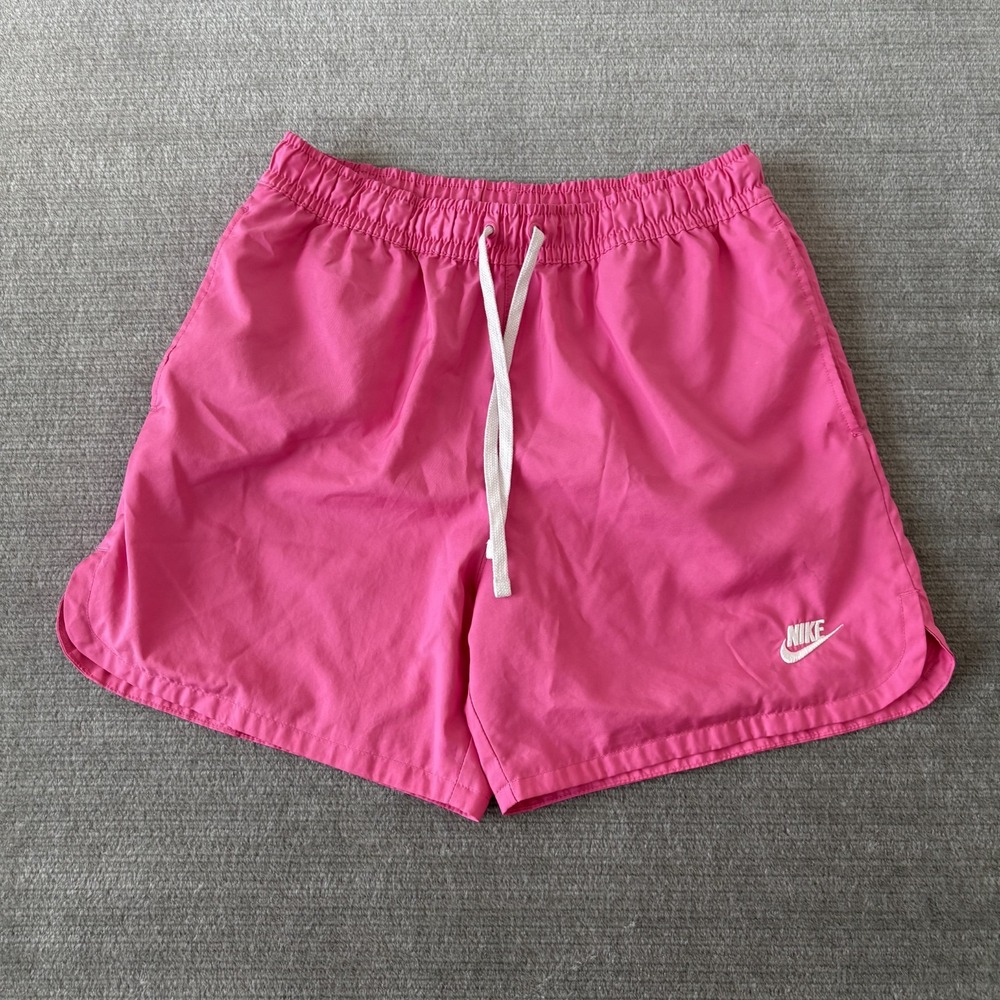Nike‎  Shorts Women M Pink Pull On Drawstring Casual Running Gym Pockets